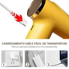 Electric Egg Beater With Stainless Steel Kitchen Mixer For Drinks, Whisk, Eggs, Cream, Portable Whisk - 彩色 - 查看 5