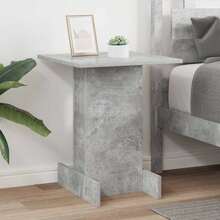 vidaXL Beistelltisch Beton Grau 44,5 x 45 x 55 cm Holzwerkstoff - Grau - Übersicht 4