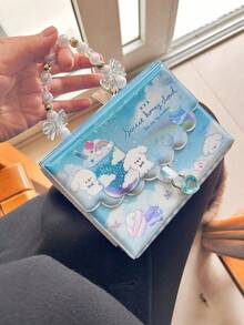 1 Bead Chain Sticker Collection Book, Cute Animal Print Stickers, Reusable Stickers, Gift Collection Album, Sticker Scrapbook (With Lock) - Single Piece - View 9