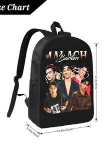 Vintage Malachi Barton T Shirt Zombies Inspired Malachi Burton Victor Shirt Retro 90s Tee Hiphop Clothes Tv Show Merch Fans Gift Polyester Printed Backpack - Vibrant Patterns With Water-Resistant Fabric - 長方形 - 查看 4