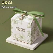 5 Pieces Of Wedding Candy Box, Flower Candy Box, Shu Jia Liang Pin Souvenir Gift Box, Empty Box. - Multicolor - View 7