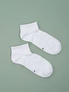 1/5/10双装男士纯棉基础款船袜，运动版型 - 彩色 - 查看 16