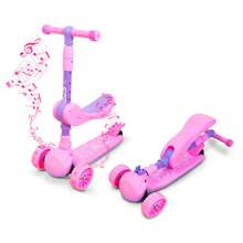 ANDROMEDA INC Scooter Monopatin Infantil Plegable con Luz y Sonido - Rosa - Ver 2