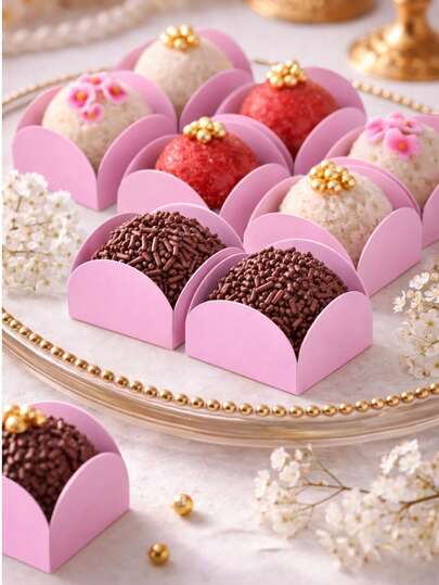 Forminha PLAC Rosa Candy Nº 6 3x3 – Sofisticação e Brilho para Seus Doces