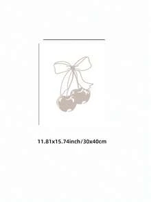 1/3件套无框米色蝴蝶结印花三联画，学院风装饰棕褐色俏皮海报，Y2K幸运女孩综合症大学公寓装饰，少女风卧室、宿舍、客厅装饰，趣味海报，墙面装饰画，复古装饰，大学宿舍必备 - 米色蝴蝶結 - 查看 18