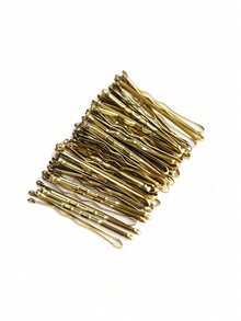 50pcs Women All-Match Minimalist Black, Brown, Gold Simple Straight Barrettes, Fashion Versatile Elegant Hair Clips For Daily Outfit, Hairstyle, Face Washing, Makeup Accessories, Claw Clips, Hair Slide, Hair Claws, School Stuff, Hair Accessories - Shape - View 8