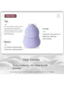 LAKIUU 50pcs/Set Mini Makeup Sponges, Small Water Drop Makeup Sponges, Small Gourd Makeup Powder Puffs, Purple, Pink, White, Blue, Red, Black Makeup Sponges - Multicolor - View 4