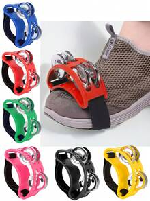 1pc Double Row Ankle Bells Cajon Drum Bongo Drum Ankle Bells Rack Percussion Instrument - Multicolor - View 1