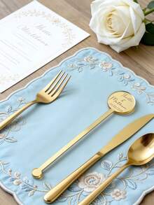 10/30pcs Custom Wedding Acrylic Stirrer With Personalized Text, Elegant And Functional For Wedding Drinks And Daily Use - Multicolor - View 3