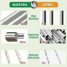 Columpio Hamacas Para Jardin Con Cuerdas Silla Colgante - Negro1 - Ver 5