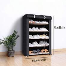 6-10 Tier Shoe Rack With Dust Cover, Space-Saving Shoe Cabinet, Multi-Layer Shoe Storage Organizer Suitable For Entryway, Bedroom, Closet And Dorm - Multicolor - View 16