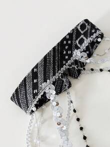 Amyenjoylife 现代菲律宾风蝴蝶袖可拆卸袖时尚优雅女士露肩上衣（不含裙子） - 黑色 - 查看 7