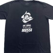 Lionels Messis Argentina All Time Goal Scorer T Shirt Size Small Oversized Black. - 黑色 - 查看 1