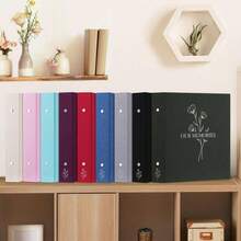 Lanpn Photo Album 4x6 1000 Pockets, Extra Large Big Capacity Linen OUR MEMORIES Hardcover Large Photo Book Photobook That Holds 1000 Vertical And Horizontal Pictures Black - ColorB - 查看 6