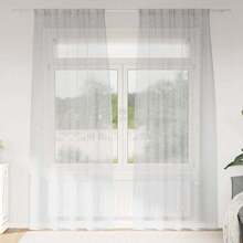 vidaXL 2 Stück Vorhänge aus Voile in hellgrau, 225 x 140 cm, aus Polyester - Tagli Unica - Visualizzare 1
