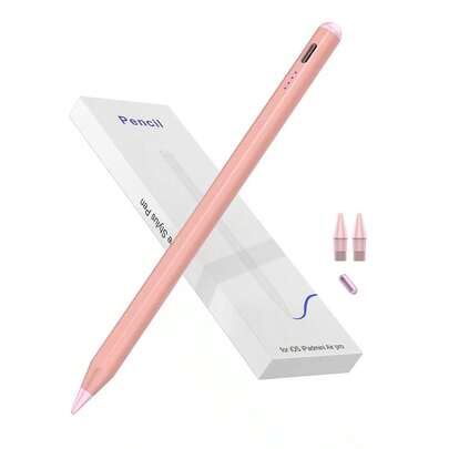 Bolígrafo táctil de 90mAh de capacidad con características anti-contacto accidental y detección de inclinación, compatible con iPad 10 (10.9 pulgadas, 2022), iPad Air 4/5/6/M4, iPad A16 (11 pulgadas, 2025), iPad Air 11/13 pulgadas (M3/M2), iPad Pro 11/12.9 pulgadas - Rosa