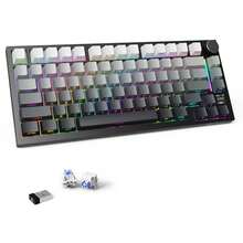 ATTACK SHARK X820 Ultra 75% Wireless Gaming Mechanical Keyboard Hot-Swappable Gasket Mount RGB Backlit BT/2.4G/Wired Custom Keyboard With Smart TFT Display&Knob QMK Driver - Multicolor - View 4