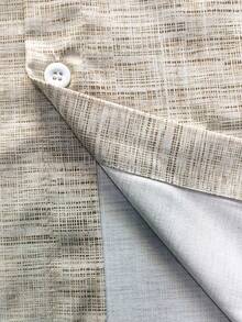 Vintage Striped Bowling Textured Print Men's Lightweight Loose Button-Down Short Sleeve Shirt - Khaki - View 5