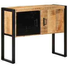 vidaXL Konsolentisch 90x35x75 Cm Aus Rauem Mangoholz - Yellow - View 3