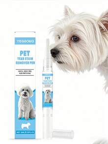 Cat & Dog Tear Stain Remover Pen, Gentle Cleaning Solution To Remove Eye & Mouth Tear Stains, Easy-Grip Face Cleaning Tool For Pets - Multicolor - View 4