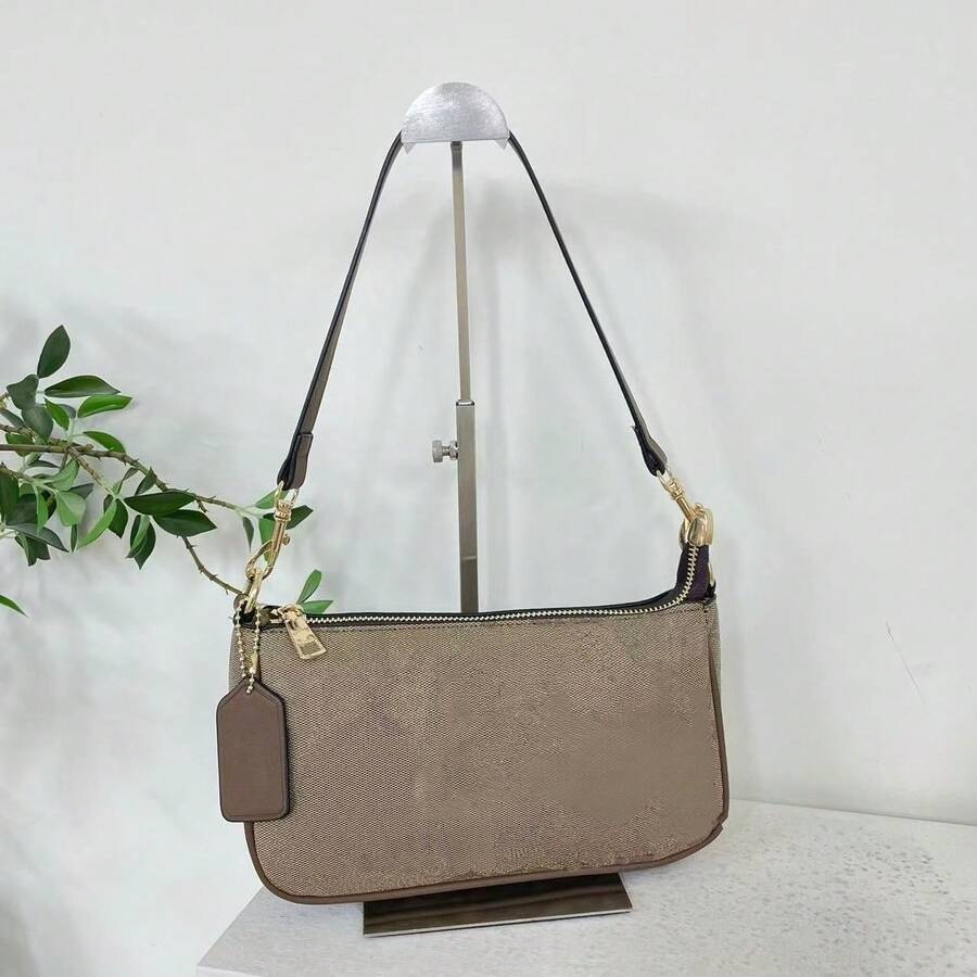 New Mahjong Bag, Classic Fashion Versatile One Shoulder Handheld Crossarm Underarm Bag - 卡其色 - 查看 1