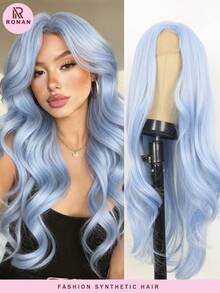 Peluca de onda corporal, peluca rizada de 26 pulgadas, adecuada para uso diario y festivales - Multicolor - Ver 14