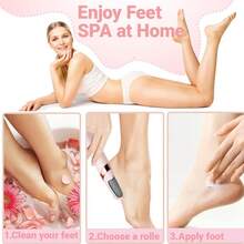 1PC Electric Foot File, USB Rechargeable With 2-Speed Shift Wheel And LED Light, Professional Hard Beige Exfoliating Tool For Dry And Cracked Heels And Dead Skin - 淺粉色 - 查看 10