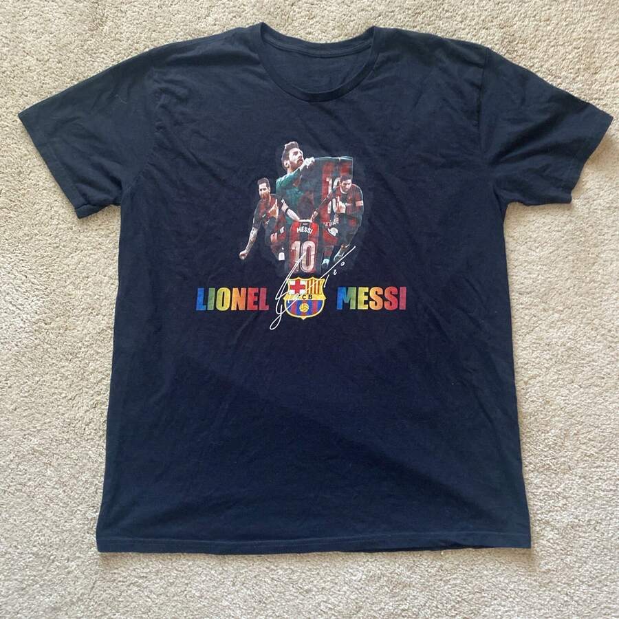Lionels Messis Rakuten T-Shirt Black XL - 黑色 - 查看 1