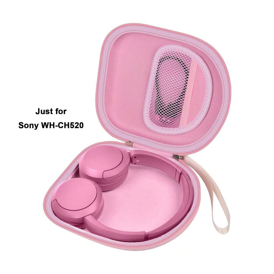 ALKOO Portable Travel Carrying Case For WH-CH520 Wireless Bluetooth Headphones, Compact Protective Storage Bag For WH-CH520 Headphones And USB Cable - Includes Only The Storage Case/Charging Case/Headphone Case/Waterproof Bag, Unisex Electronics Organizer, Travel Essential - Pink - View 1