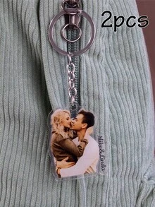 LICVIC Custom Photo Keychain, Personalized Acrylic Key Chain, Customized Bag Charm, Customizable Picture Keychain, Birthday, Anniversary, Valentine's Day - Multicolor - View 10
