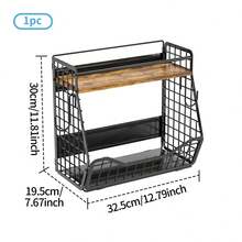 Refrigerator Storage Rack - Black - View 2