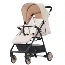 ベビーカー 折りたたみ 超コンパクト 軽量 0~3歳頃 AB兼用 バギー メッシュ4輪 コンパクト リクライニング スタイリッシュ メッシュ シンプル 新生児 赤ちゃん 出産祝い プレゼント ギフト ベビー用品 - カーキ + 金属 + プラスチック + ポリエステル1 - チェックする 2