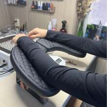 Soft Russian Butterfly Hand Pillow With Phone Holder, Removable & Foldable Nail Salon Manicure Hand Cushion With Phone Stand - Black - View 2