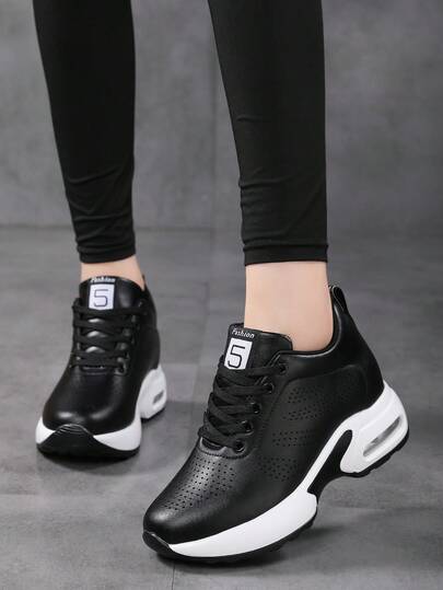 Women's Lightweight Comfortable Sports Shoes, Built-In Height Increase Design, Multifunctional Outdoor Activity Shoes