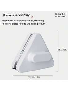 Double-Sided Magnetic High-Rise Building Glass Cleaning Tool, Strong Magnet Design, Suitable For Living Room, Bedroom, Bathroom, Can Clean Indoor And Outdoor Glass - White - View 9