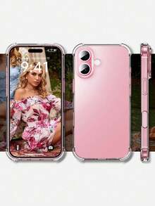 Transparent Silicone Phone Case, Shockproof And Anti-Fall, Suitable For IPhone, Galaxy, And Other Models, TPU Protective Back Cover, Waterproof, Anti-Fall, Anti-Scratch - A - View 4