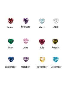 Customized 1-4 Names Heart-Shaped Birthstone Bracelet, Mother's Day/Valentine's Day/Birthday/Anniversary/Graduation/Christmas Gift For Family, Friends, Classmates - Red Christmas Gift Box - View 4