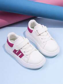 儿童运动鞋 新款软底百搭女童帆布鞋 时尚小白鞋 男童休闲鞋 - 玫紅色 - 查看 2