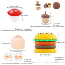 Bộ 10/5/1 hộp đựng silicon sáng tạo, thích hợp đựng kem, dầu, và các loại hũ bảo quản, hộp đựng mini bằng silicon, phụ kiện hút thuốc, quà tặng ngày lễ, quà tặng Halloween và Giáng sinh, mặt hàng bán chạy nhất tại các cửa hàng thuốc lá. - A - Xem 10
