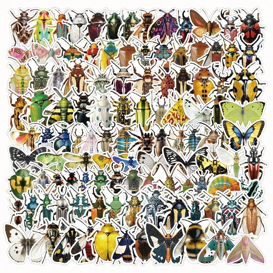 204 Pieces Insect Stickers - Cute Animal Bug Decals For Notebooks, Journals & Science Education Crafts - 204PCS - View 1
