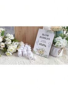 Bộ 20 chai bong bóng mini dùng làm quà tặng tiệc cưới, không kèm dung dịch, que thổi bong bóng hình trái tim đôi, que thổi bong bóng trang trí tiệc, thích hợp làm quà tặng cho cô dâu, quà lưu niệm và quà tặng cho khách mời dự đám cưới. - Nhiều kiểu dáng - Xem 4