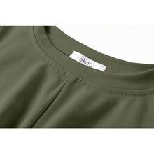 Adolescent 2 Piece Fall Sweatsuit - Long Sleeve Twist Front Shirt Wide Leg Pants Set - No Camo - View 4