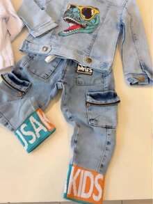 Calça Jeans menino juvenil Infantil Masculina – Confortável, TECIDO PREMIUM Tamanhos 2 ao 12 anos - Multicolorido - Visão 2