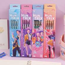 1 Box Random K-POP Anime "Witch Hunter" Stationery, Including Sketch Pens, Writing Pencils, Etc., Holiday Gift (Packaging Style Random) - A - View 3