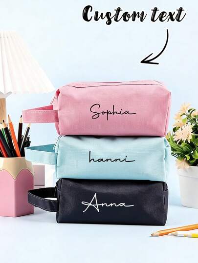Personalized Four-Color Stationery Bags With A Portable Design Are Essential For Students. They Are Suitable For Storing Small Stationery Items And Come In Four Refreshing Colors, Making Them Perfect Gifts For Friends And Teachers