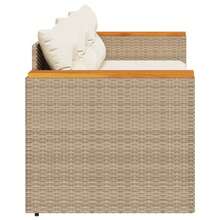 vidaXL 3-Sitzer Garten-Sofa Mit Kissen, Beige Polyratten - Beige - View 4