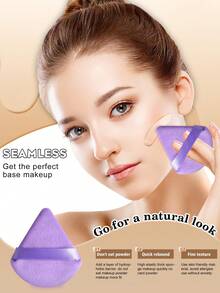 48PCS Makeup Tools Set Including:28PCS Makeup Brush Set+1pc Multi-Functional Zipper Toiletry And Cosmetic Bag Waterproof+6PCS Makeup Sponges+6PCS Triangle Powder Puffs+6 PCS Mini Air Cushion Powder Puffs+1pc Makeup Brush Cleaning Tools,All-In-One & Beginner-Friendly | Travel-Ready & Gift-Ready | Perfect For Newbies/Her - Multicolor - View 6