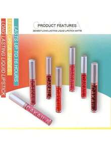 CAKAILA 10pcs Matte Lip Gloss Lipstick , Long-Lasting Waterproof Non-Stick Cup, Non-Fade Liquid Velvet - 1 - 查看 7