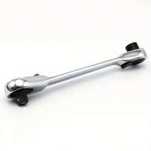 2 In 1 Mini Double Ended Quick Socket Ratchet Wrench Rod 1/4 Inch Screwdriver Bit Tool Chrome Vanadium Steel Ratchet Handle Wrench - VariantValue - View 11