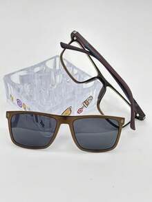 Men Eyewear Frames - Coffee Brown - View 3